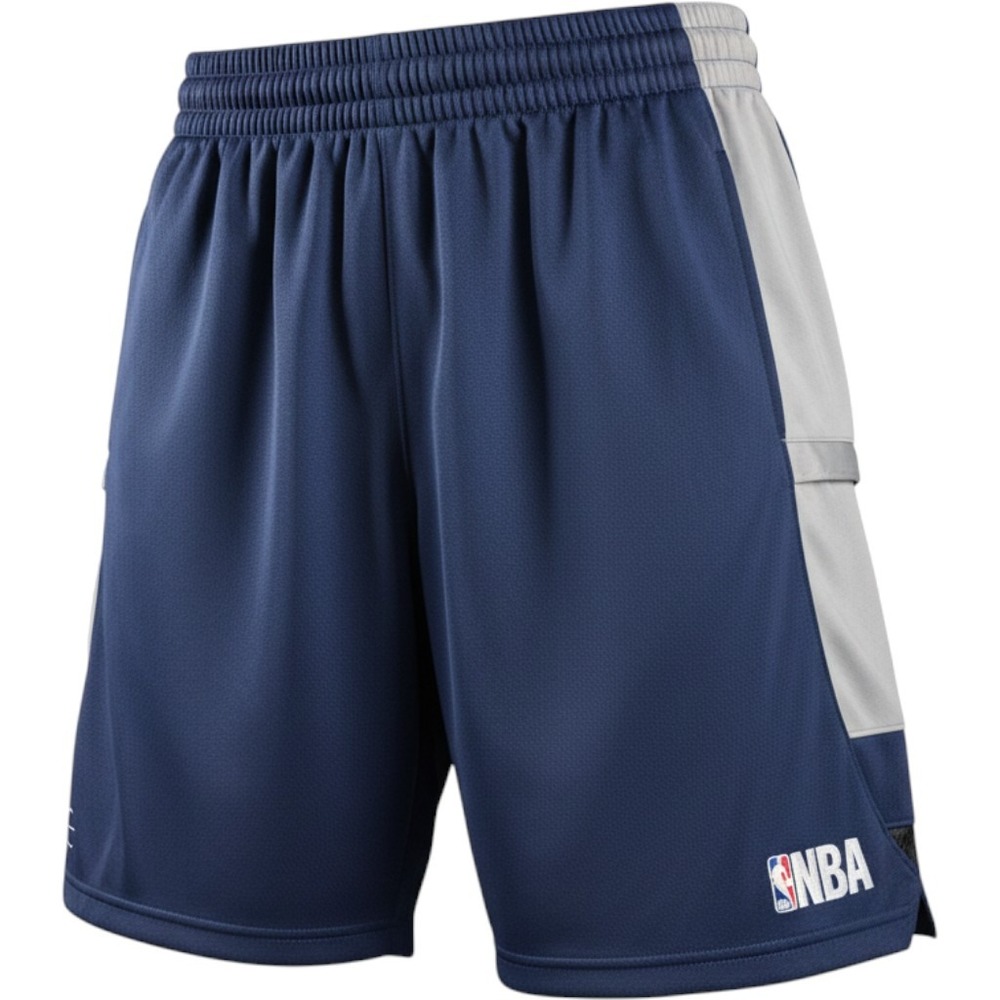 Vintage/Y2K NBA Athletic Basketball Shorts Men's Size M Navy Blue Grey Mesh Draw